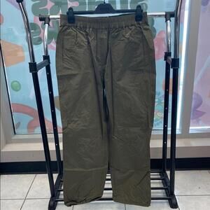 Ganni Women’s Olive Green Rain Pants